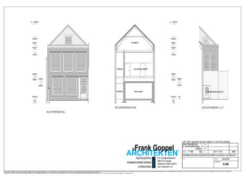 Oosthaven 57 Achtergevel en dwarsdoorsnede (PDF)